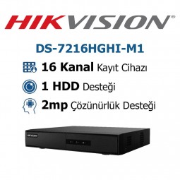 Hikvision DS-7216HGHI-M1 16 Kanal DVR Kayıt Cihazı Hikvision DS-7216HGHI-M1 16 Kanal DVR Kayıt Cihazı